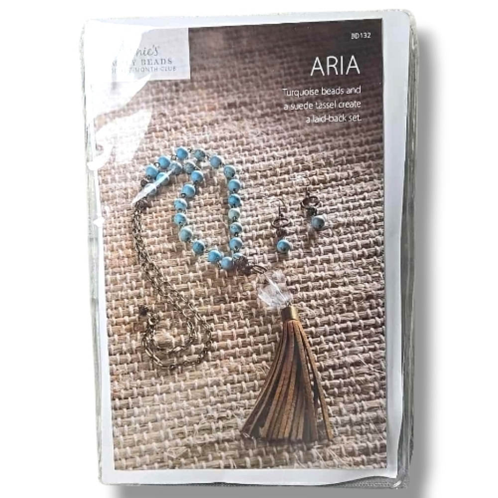 Annie's Simply Beads Kit-of-the Month Club ARIA BD132 New Necklace & Earring Set